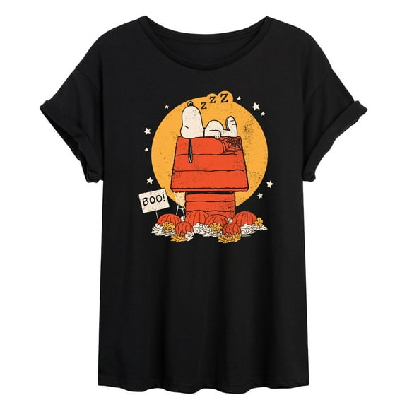 Peanuts - Snoopy Halloween Dog House - Women's Oversized T-Shirt