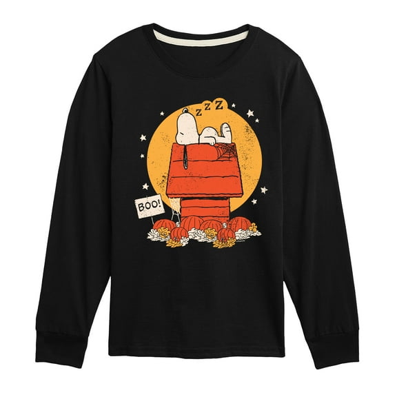 Peanuts - Snoopy Halloween Dog House - Toddler & Youth Long Sleeve Graphic T-Shirt