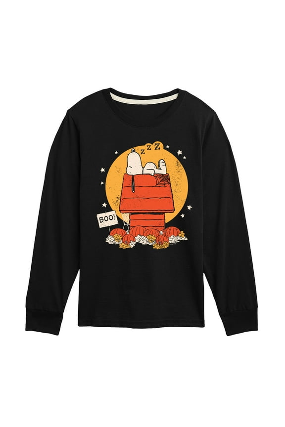 - Snoopy Halloween Dog House - Toddler & Youth Long Sleeve Graphic T-Shirt