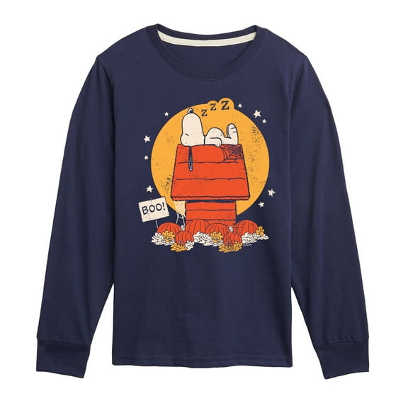 Peanuts - Snoopy Halloween Dog House - Toddler & Youth Long Sleeve Graphic T-Shirt