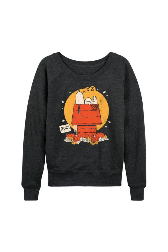 - Snoopy Halloween Dog House - Women's Lightweight French Terry Long Sleeve Shirt