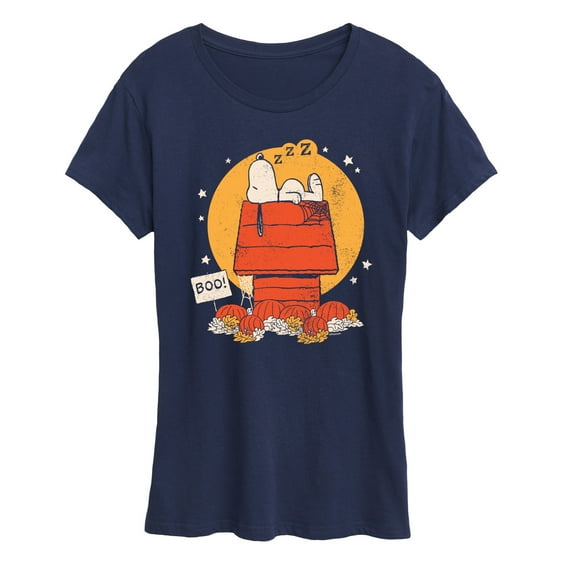 Peanuts - Snoopy Halloween Dog House - Women's Short Sleeve Graphic T-Shirt