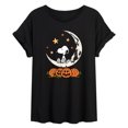 thumbnail image 1 of Peanuts - Snoopy Halloween Moon - Juniors Oversized Graphic T-Shirt, 1 of 5