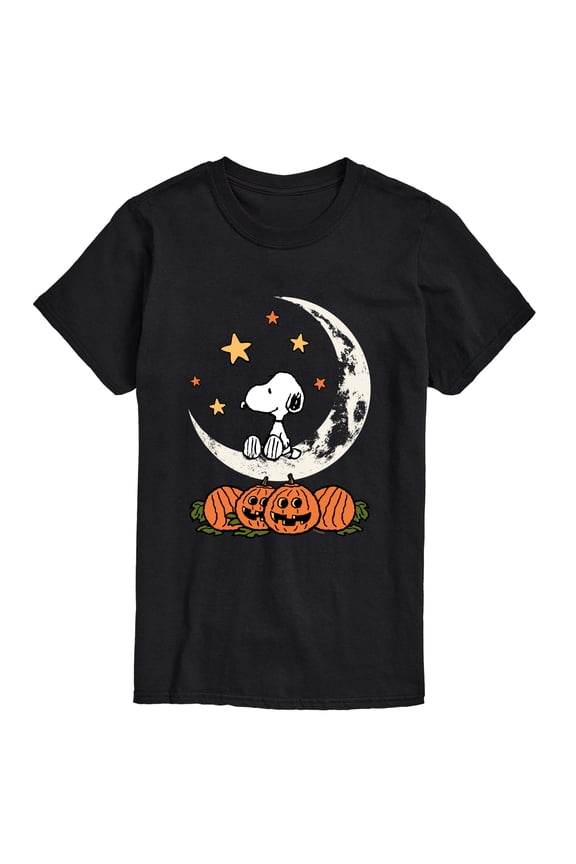 - Snoopy Halloween Moon - Men's Short Sleeve Graphic T-Shirt