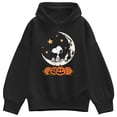 thumbnail image 1 of Peanuts - Snoopy Halloween Moon - Women's Oversized Fleece Hoodie Sweatshirt, 1 of 4