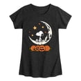 thumbnail image 1 of Peanuts - Snoopy Halloween Moon - Youth Girls Fitted Short Sleeve T-Shirt, 1 of 6