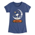 thumbnail image 1 of Peanuts - Snoopy Halloween Moon - Youth Girls Fitted Short Sleeve T-Shirt, 1 of 6