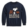 thumbnail image 1 of Peanuts - Snoopy Hat Logo - Toddler & Youth Crewneck Fleece Sweatshirt, 1 of 5