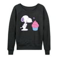 thumbnail image 1 of Peanuts - Snoopy Heart Cupcake - Women's Lightweight French Terry Long Sleeve Shirt, 1 of 6