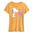 thumbnail image 1 of Peanuts - Snoopy Heart Cupcake - Women's Short Sleeve Graphic T-Shirt, 1 of 7