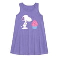 thumbnail image 1 of Peanuts - Snoopy Heart Cupcake - Youth Girls A-line Dress, 1 of 1