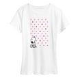 thumbnail image 1 of Peanuts - Snoopy Heart Grid - Women's Short Sleeve Graphic T-Shirt, 1 of 5