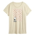 thumbnail image 1 of Peanuts - Snoopy Heart Grid - Women's Short Sleeve Graphic T-Shirt, 1 of 5