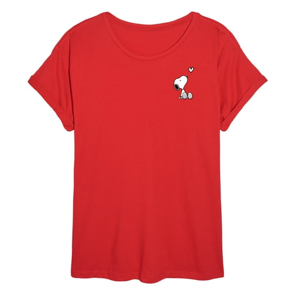 Peanuts - Snoopy Heart - Juniors Oversized Graphic T-Shirt