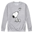 thumbnail image 1 of Peanuts - Snoopy Heart - Men's Crew Fleece Sweatshirt, 1 of 5