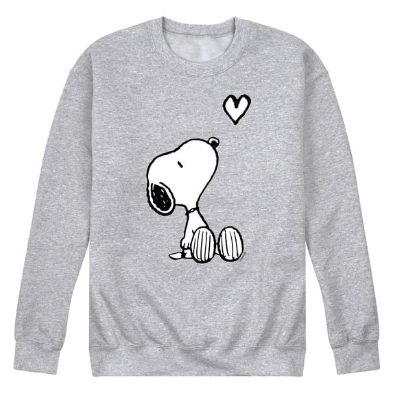Peanuts - Snoopy Heart - Men's Crew Fleece Sweatshirt