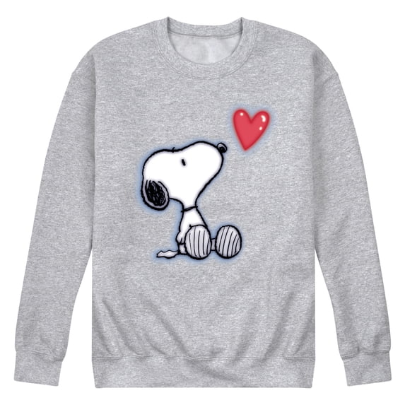 Peanuts - Snoopy Heart - Men's Crew Fleece Sweatshirt