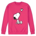 thumbnail image 1 of Peanuts - Snoopy Heart - Men's Crew Fleece Sweatshirt, 1 of 4