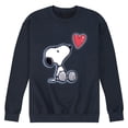 thumbnail image 1 of Peanuts - Snoopy Heart - Men's Crew Fleece Sweatshirt, 1 of 5