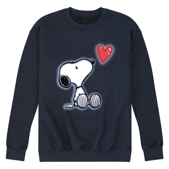 Peanuts - Snoopy Heart - Men's Crew Fleece Sweatshirt