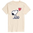 thumbnail image 1 of Peanuts - Snoopy Heart - Men's Short Sleeve Graphic T-Shirt, 1 of 5