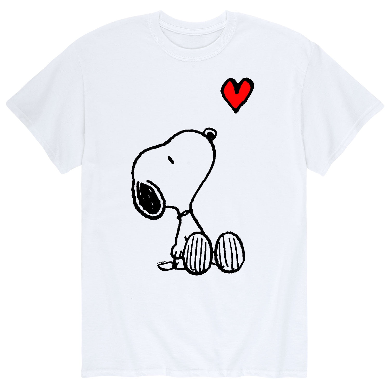 Peanuts - Snoopy Heart - Men's Short Sleeve Graphic T-Shirt - Walmart.com