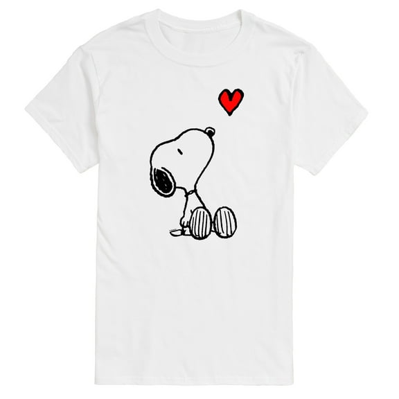 Peanuts - Snoopy Red Heart - Men's Short Sleeve Graphic T-Shirt