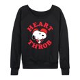 thumbnail image 1 of Peanuts - Snoopy Heart Throb - Women's French Terry Long Sleeve Pullover, 1 of 5