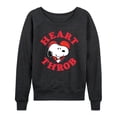 thumbnail image 1 of Peanuts - Snoopy Heart Throb - Women's French Terry Long Sleeve Pullover, 1 of 5