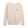 thumbnail image 1 of Peanuts - Snoopy Heart - Women's French Terry Long Sleeve Pullover, 1 of 5