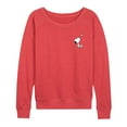 thumbnail image 1 of Peanuts - Snoopy Heart - Women's French Terry Long Sleeve Pullover, 1 of 4