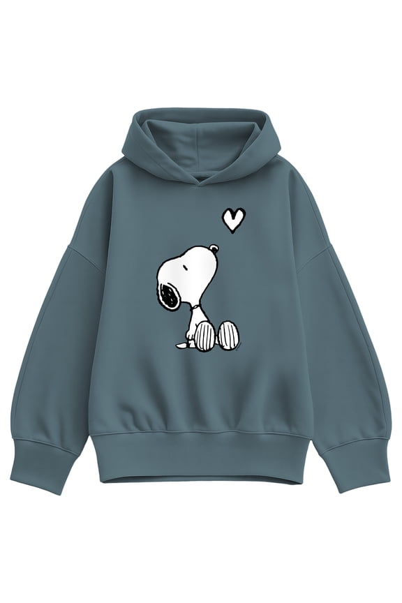 - Snoopy Heart - Women's Oversized Fleece Hoodie Sweatshirt