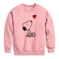 thumbnail image 1 of Peanuts - Snoopy Heart - Youth Boys Crew Fleece Sweatshirt, 1 of 4