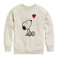 thumbnail image 1 of Peanuts - Snoopy Heart - Youth Boys Crew Fleece Sweatshirt, 1 of 5