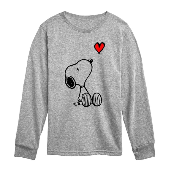 Peanuts - Snoopy Heart - Youth Boys Long Sleeve Graphic T-Shirt