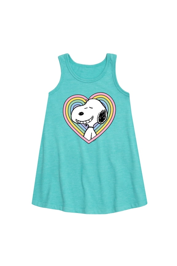 - Snoopy Heart - Youth Girls A-line Dress