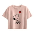 thumbnail image 1 of Peanuts - Snoopy Heart - Youth Girls Boxy T-Shirt, 1 of 5