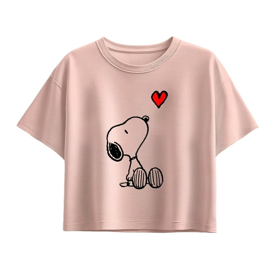 Peanuts - Snoopy Heart - Youth Girls Boxy T-Shirt