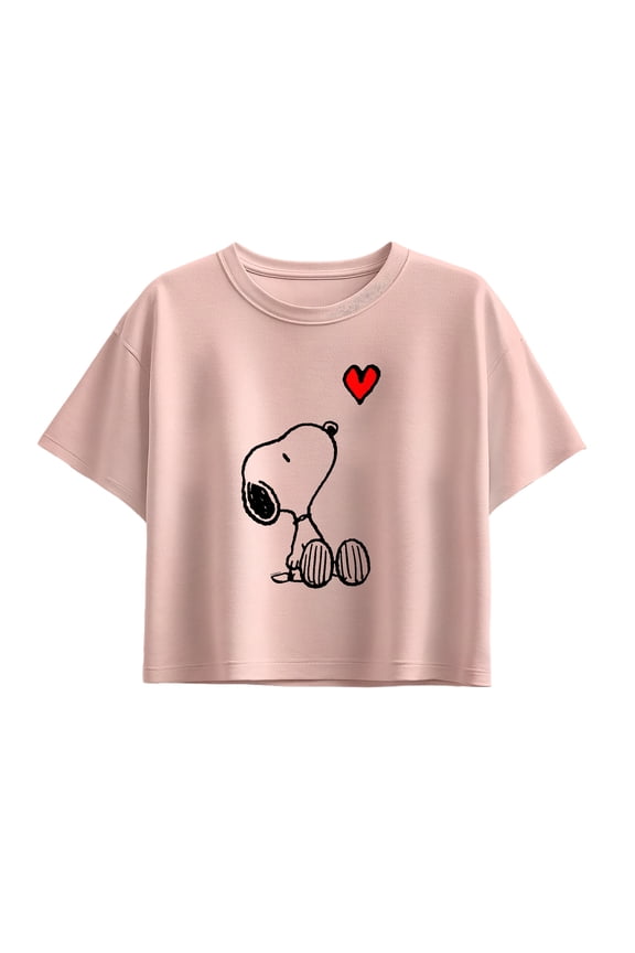 - Snoopy Heart - Youth Girls Boxy T-Shirt