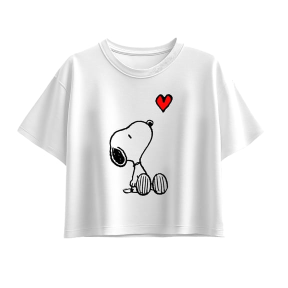 Peanuts - Snoopy Heart - Youth Girls Boxy T-Shirt
