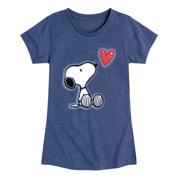Peanuts - Snoopy Heart - Youth Girls Short Sleeve T-Shirt