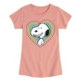 thumbnail image 1 of Peanuts - Snoopy Heart - Youth Girls Short Sleeve Tee, 1 of 6