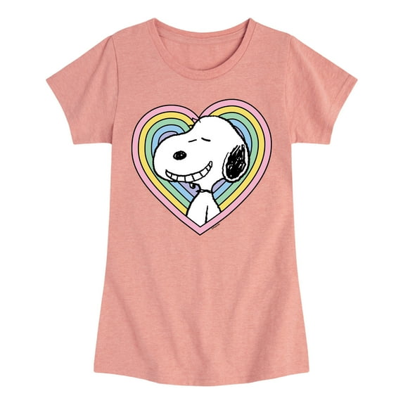 Peanuts - Snoopy Heart - Youth Girls Short Sleeve Tee