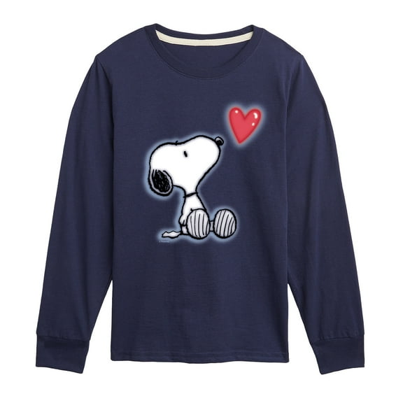 Peanuts - Snoopy Heart - Youth Long Sleeve Graphic T-Shirt