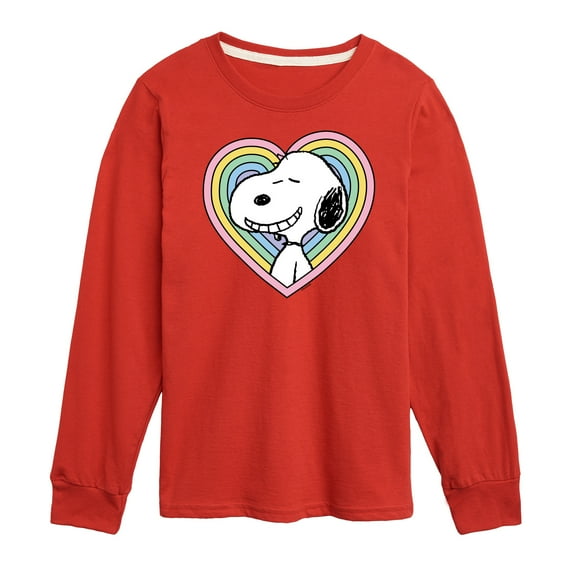 Peanuts - Snoopy Heart - Youth Long Sleeve Tee