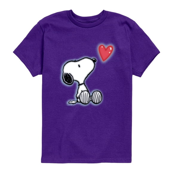 Peanuts - Snoopy Heart - Youth Short Sleeve Graphic T-Shirt