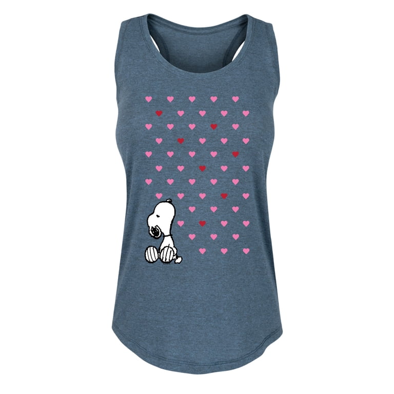 Peanuts - Snoopy Hearts Women's Graphic Racerback Tank - Walmart.com