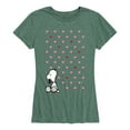 thumbnail image 1 of Peanuts - Snoopy Hearts - Women's Short Sleeve Graphic T-Shirt, 1 of 5