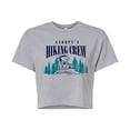 thumbnail image 1 of Peanuts - Snoopy Hiking Crew - Juniors Cropped Cotton Blend T-Shirt, 1 of 6