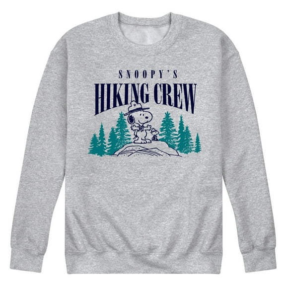 Peanuts - Snoopy Hiking Crew - Men's Crew Neck Fleece Pullover